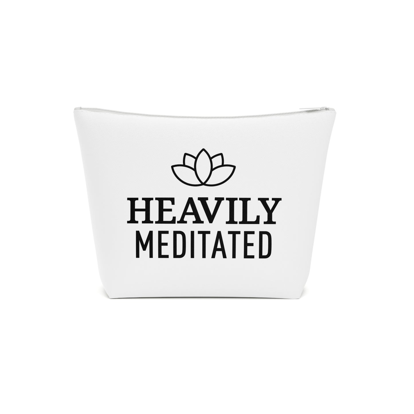 HEAVILY MEDITATED • Kosmetiktasche mit Yoga Spruch • Handtaschen Organizer • 100% Baumwolle 🌱 - YOGA SANTA