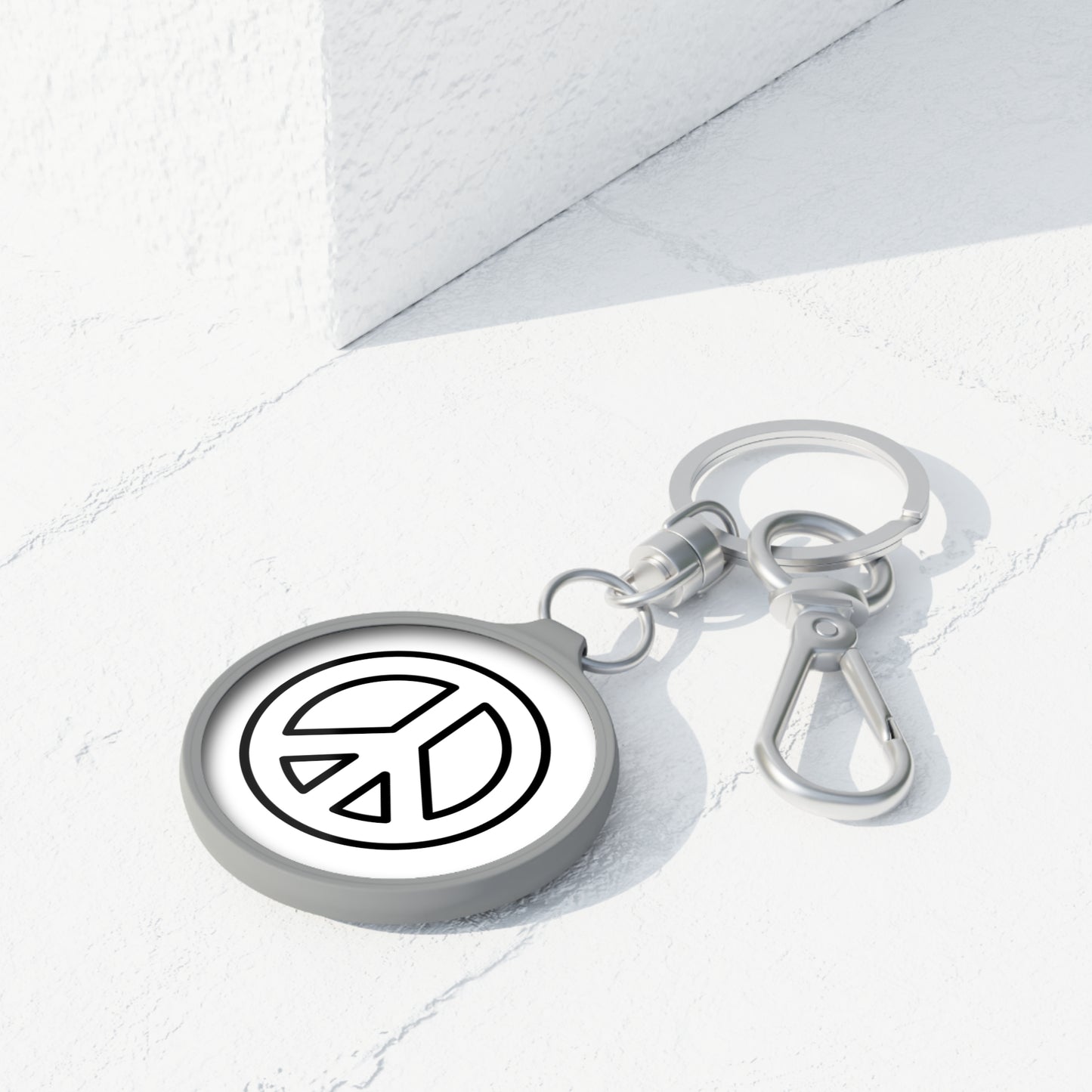 PEACE ZEICHEN - FRIEDESNSSYMBOL • Edler Luxus Schlüsselanhänger mit Karabiner für Frauen & Männer