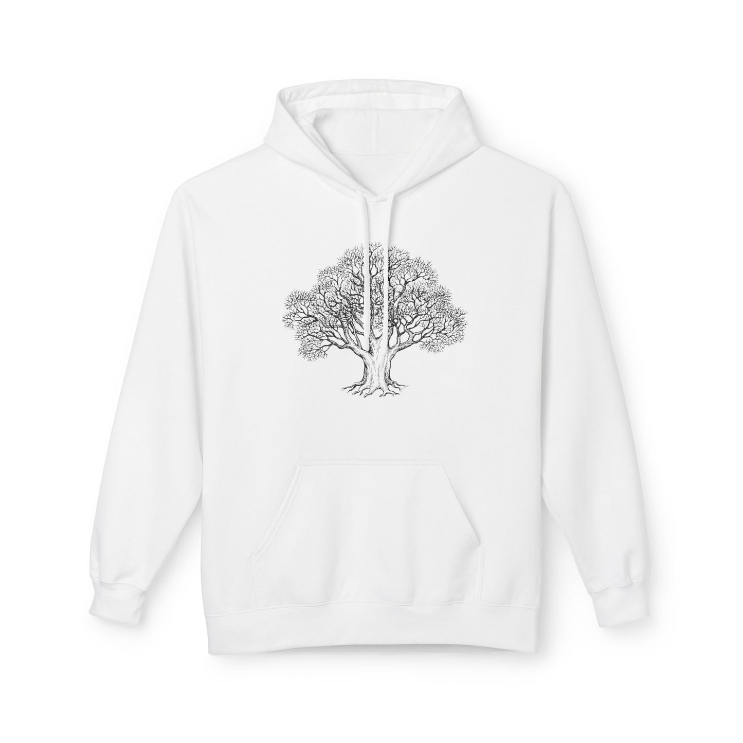 BAUM HANDGEZEICHNET ÄSTHETISCH SCHÖN • Fitness Hoodie für Damen & Herren Kapuzenpullover • Baumwolle 🌿