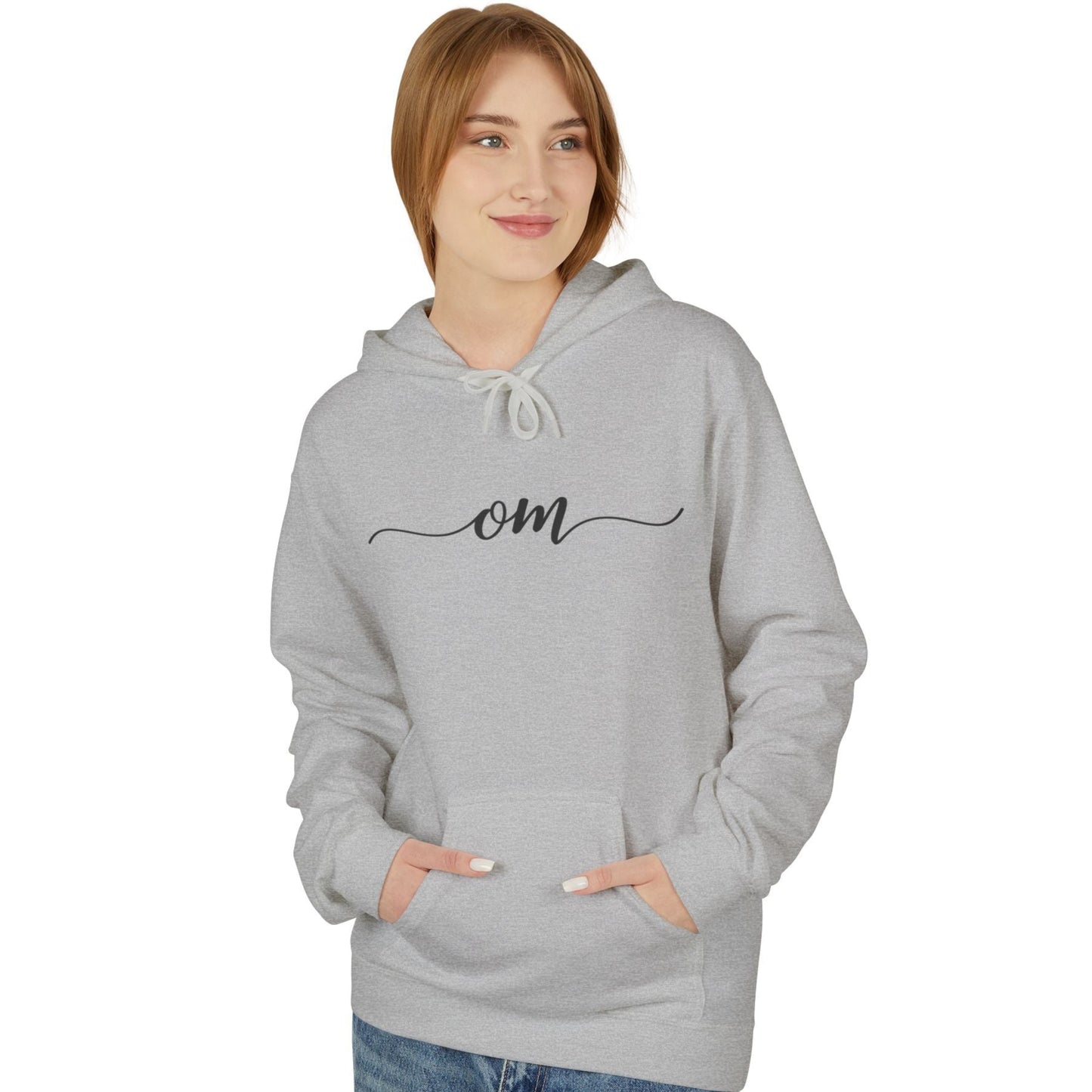 OM OHM SCHRIFTZUG YOGA MANTRA • Fleece Hoodie für Damen & Herren • Baumwolle 🌿
