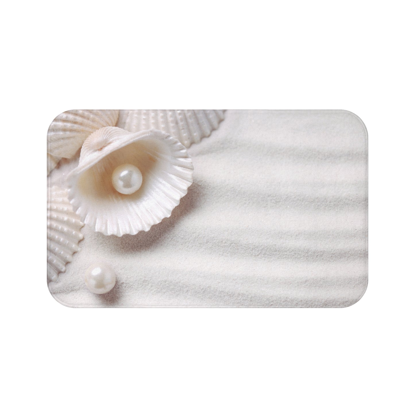 SANDSTRAND MUSCHEL PERLEN • Badvorleger / Fussmatte / Badteppich EXTRA Weich • 43 x 61 cm & 53 x 86 cm