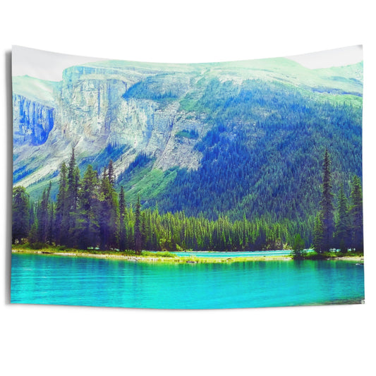 BERGE MEER SEE • Urlaubsmotiv • Wandtuch • Wandttepich • Wanddekor in v. Größen bis XXL