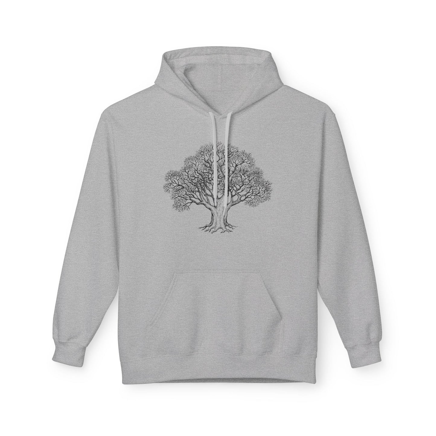 BAUM HANDGEZEICHNET ÄSTHETISCH SCHÖN • Fitness Hoodie für Damen & Herren Kapuzenpullover • Baumwolle 🌿