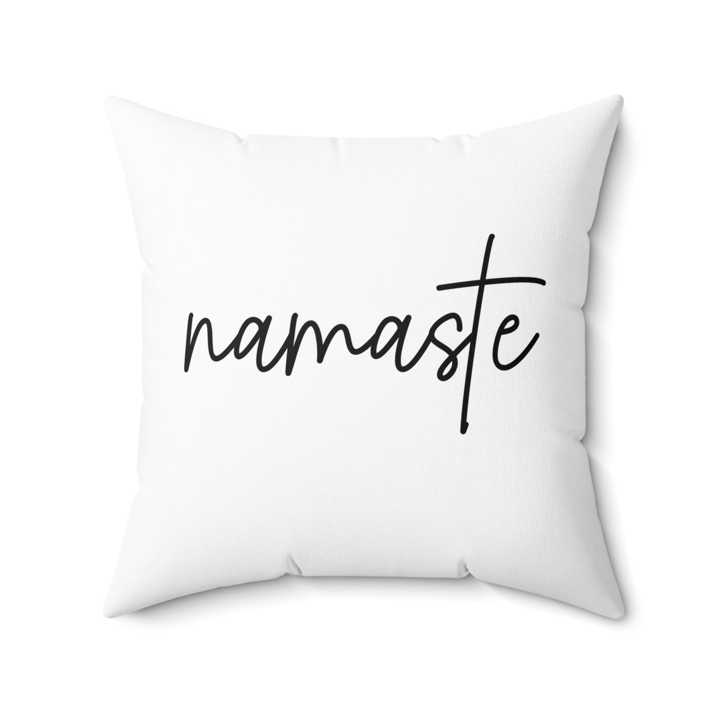 NAMASTE • Deko Kissen mit Reißverschluss Quadratisch Weiss