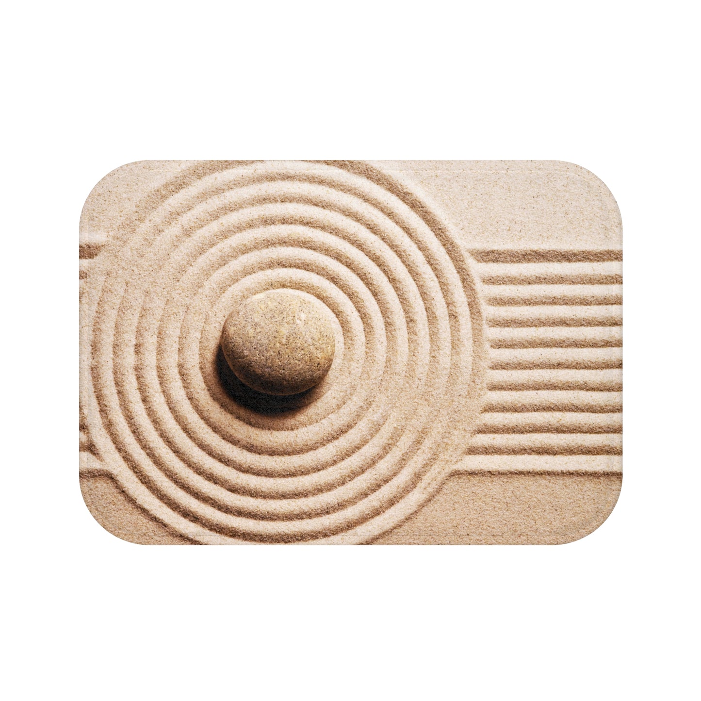 ZEN GARTEN MEDTITATIONSTEPPICH • BEIGER Badvorleger / Fussmatte / Badteppich EXTRA Weich • 43 x 61 cm & 53 x 86 cm