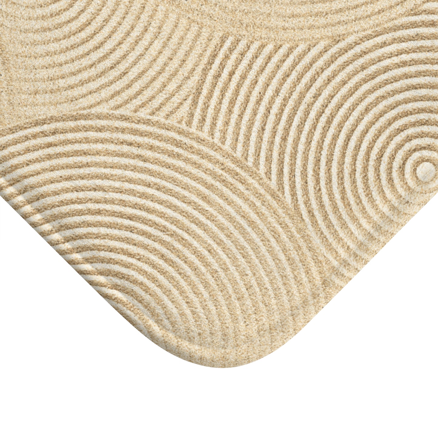 ZEN GARTEN - OPTISCHE ILLUSION STRAND • Badvorleger / Fussmatte / Badteppich EXTRA Weich • 43 x 61 cm & 53 x 86 cm