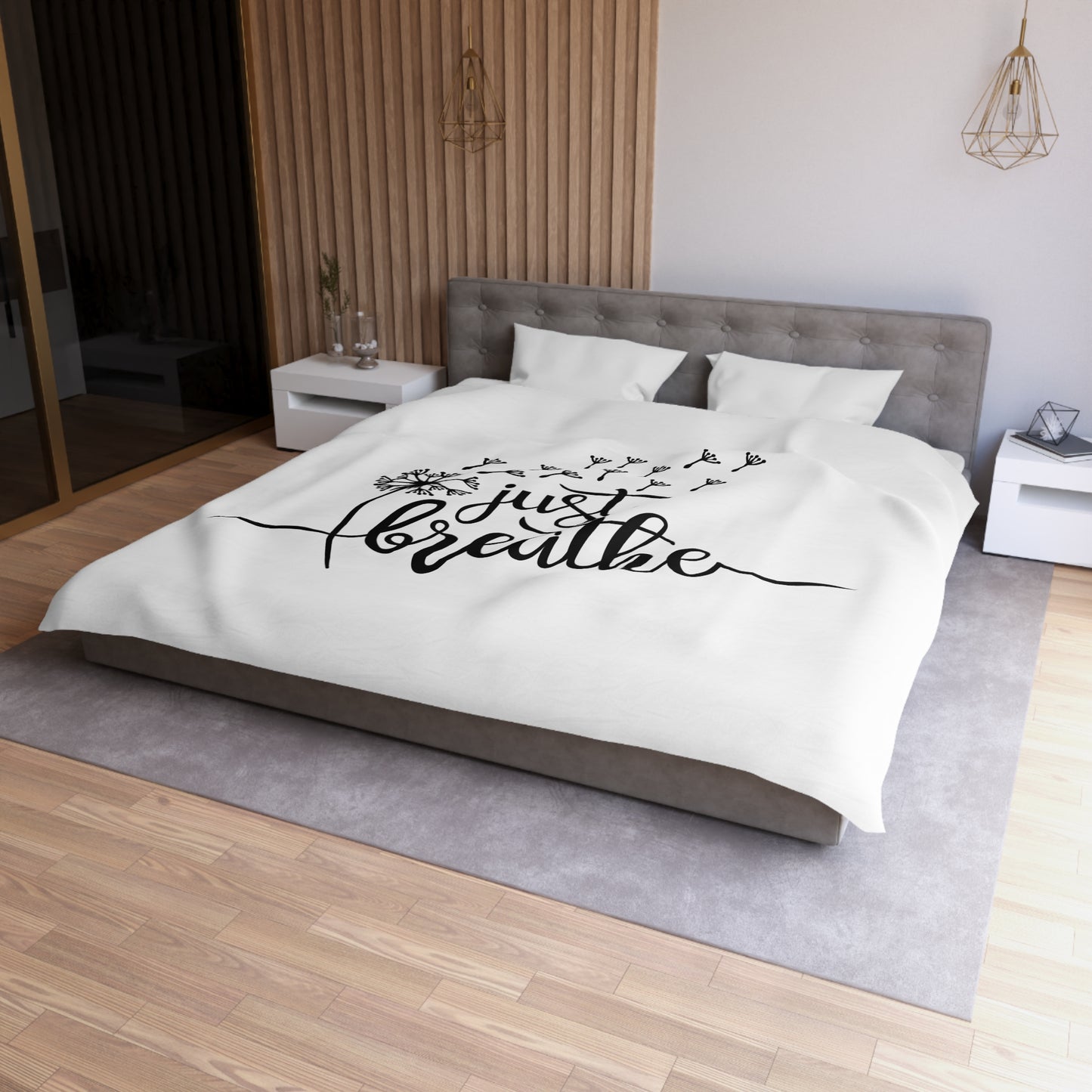 JUST BREATHE - PUSTEBLUME • Luxus Fleece Kuschelweich Bettwäsche 200x200 cm &  220x240 cm