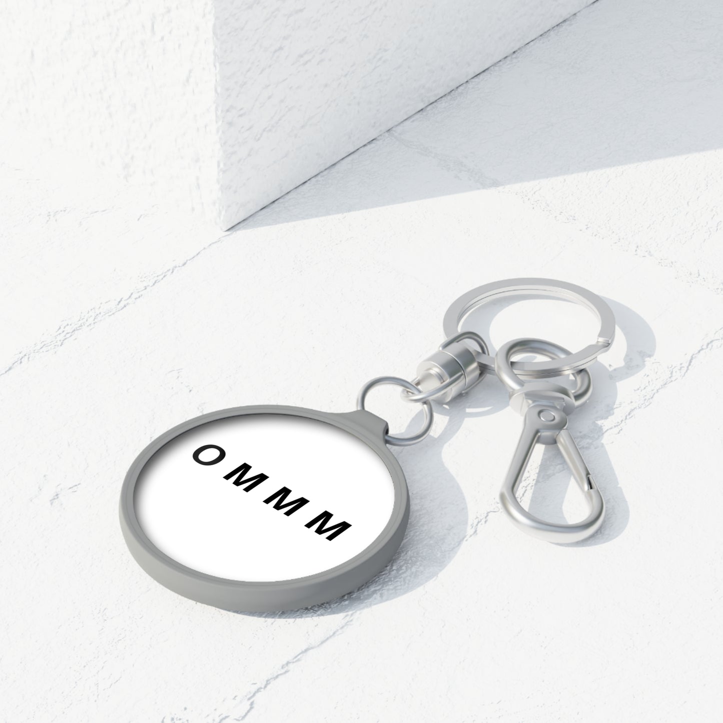 OM OHM AUM YOGA SPRUCH MEDITATION • Edler Luxus Schlüsselanhänger mit Karabiner für Frauen & Männer