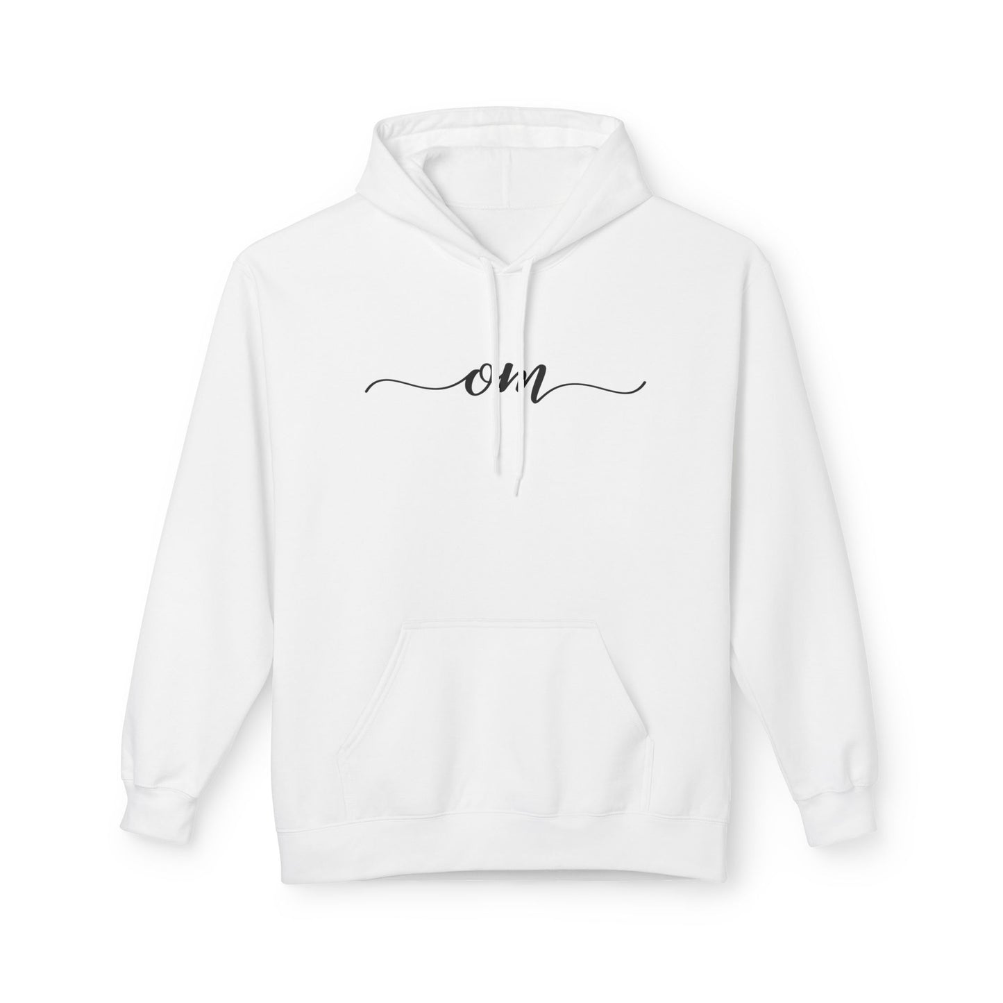 OM OHM SCHRIFTZUG YOGA MANTRA • Fleece Hoodie für Damen & Herren • Baumwolle 🌿