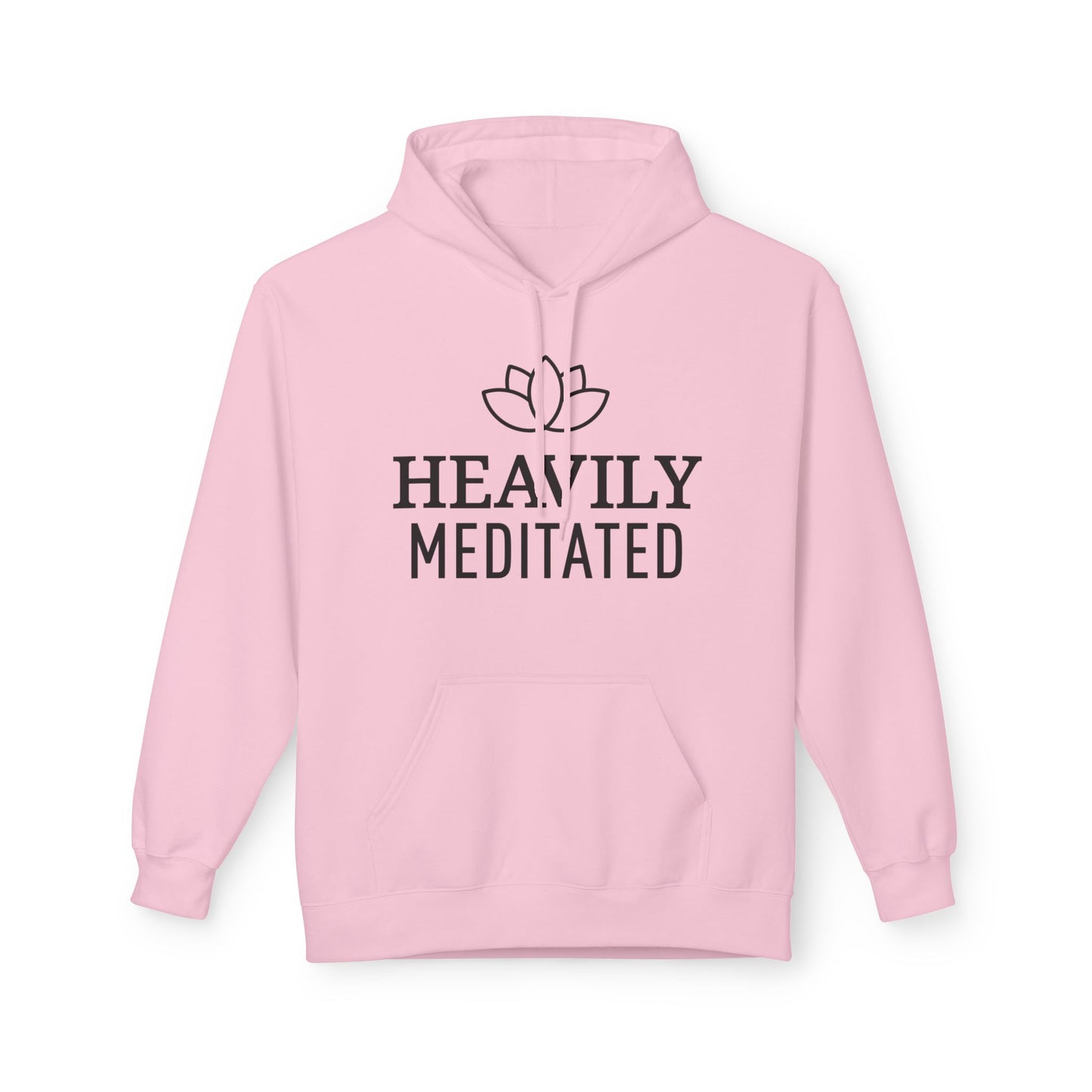 HEAVILY MEDITATED • LOTUSBLÜTE MINIMALISTISCHES DESIGN • Meditations Spruch Geschenkidee • Kuschelweicher Hoodie für Damen & Herren • Baumwolle 🌿 - YOGA SANTA
