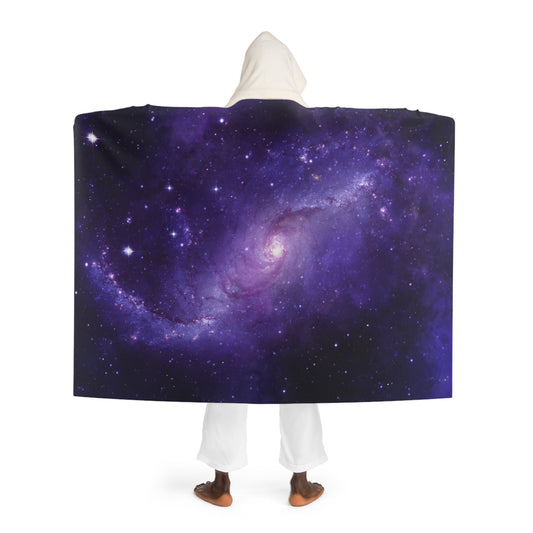 GALAXY STERNENHIMMEL LILA VIOLET • Kapuzen Kuscheldecke Lila Violet • Wohndecke Sherpa 130cm x 180cm