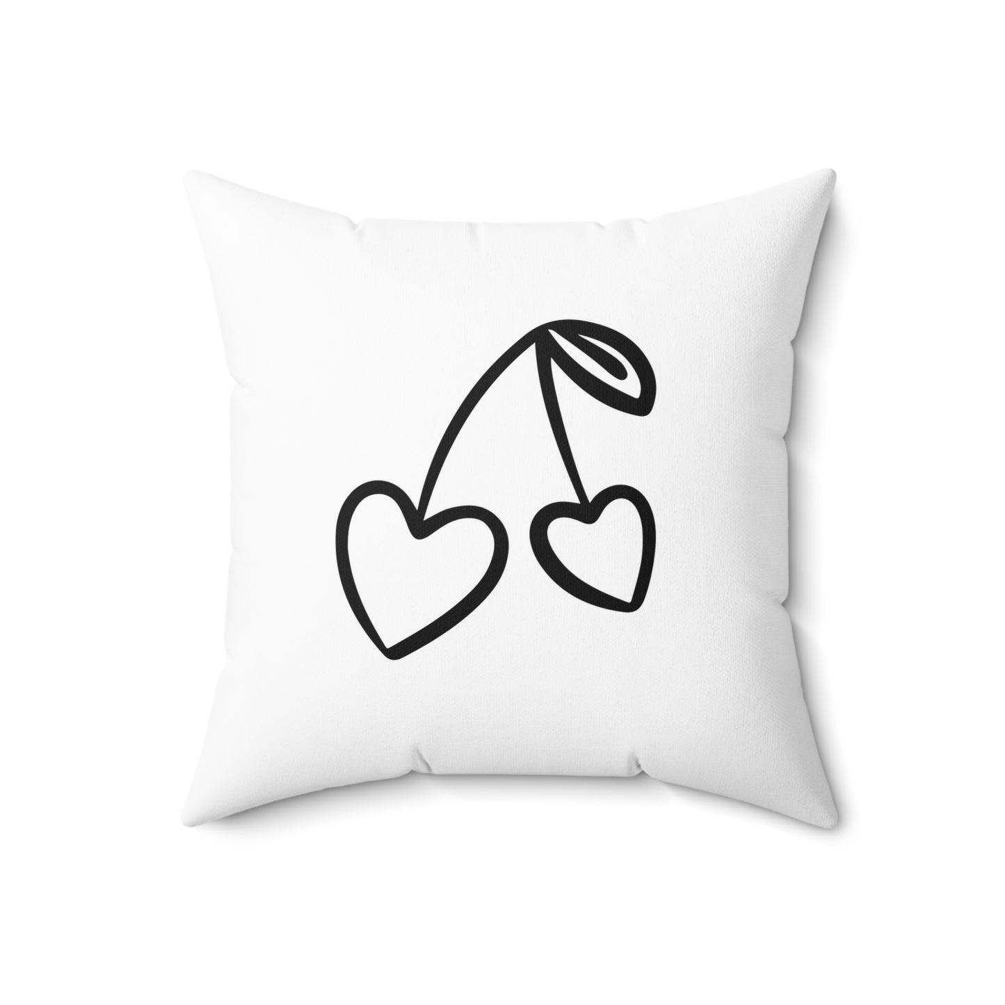 HERZKIRSCHE • Liebesbeweis Geschenk, LOVE Liebesbotschaft • Deko Kissen mit Reißverschluss Quadratisch Weiss