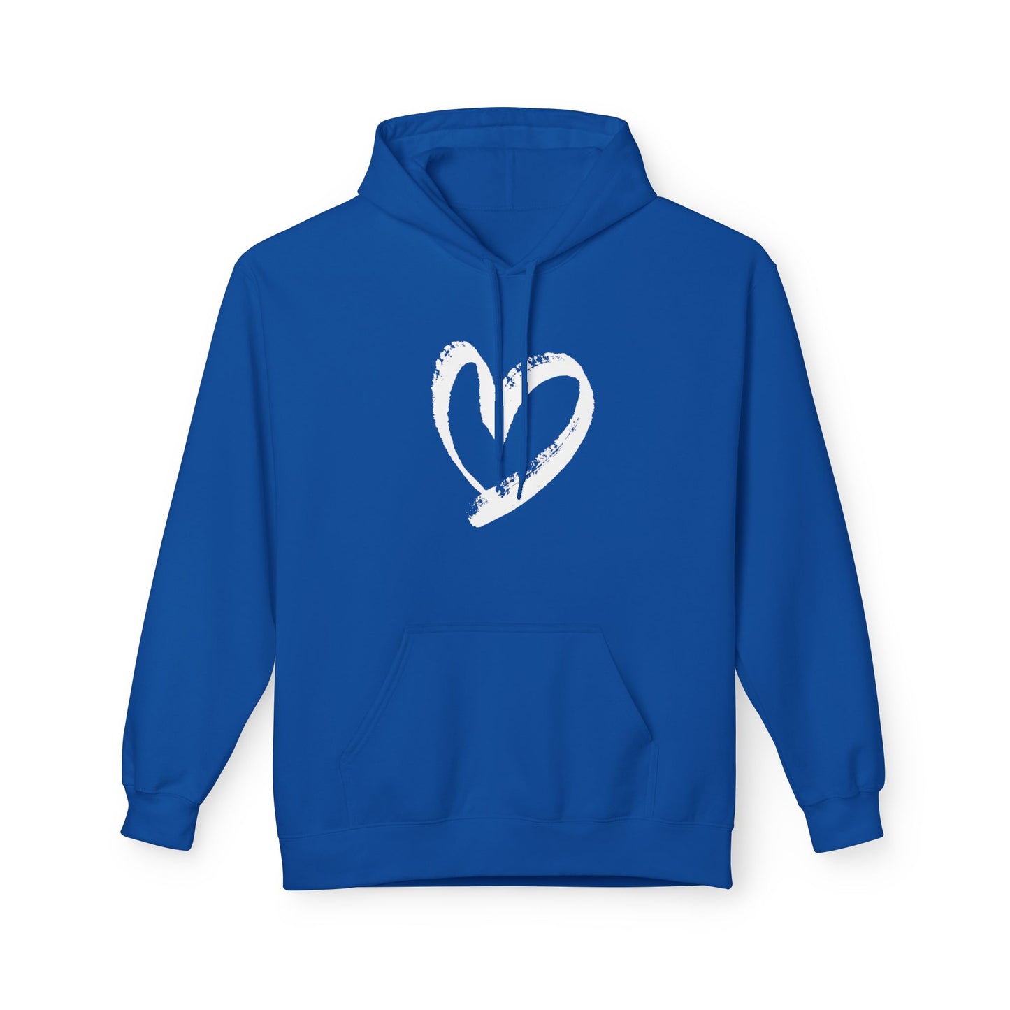 HERZ HERZCHEN HANDGEZEICHNETES DESIGN BILD MOTIV • Fleece Fitness Hoodie für Damen & Herren Kuschelpullover • Baumwolle 🌿