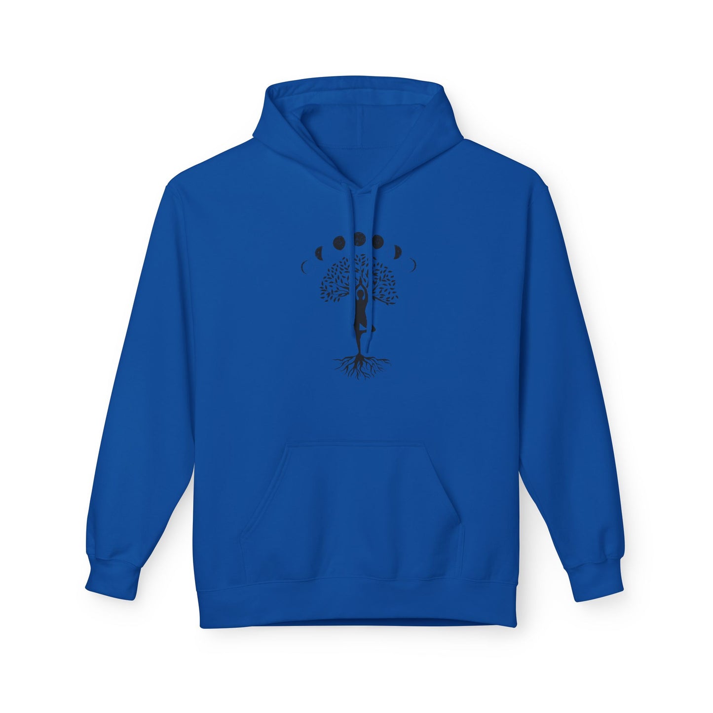 BAUM DES LEBENS, MONDPHASEN • Fleece Hoodie für Damen & Herren • Baumwolle 🌿