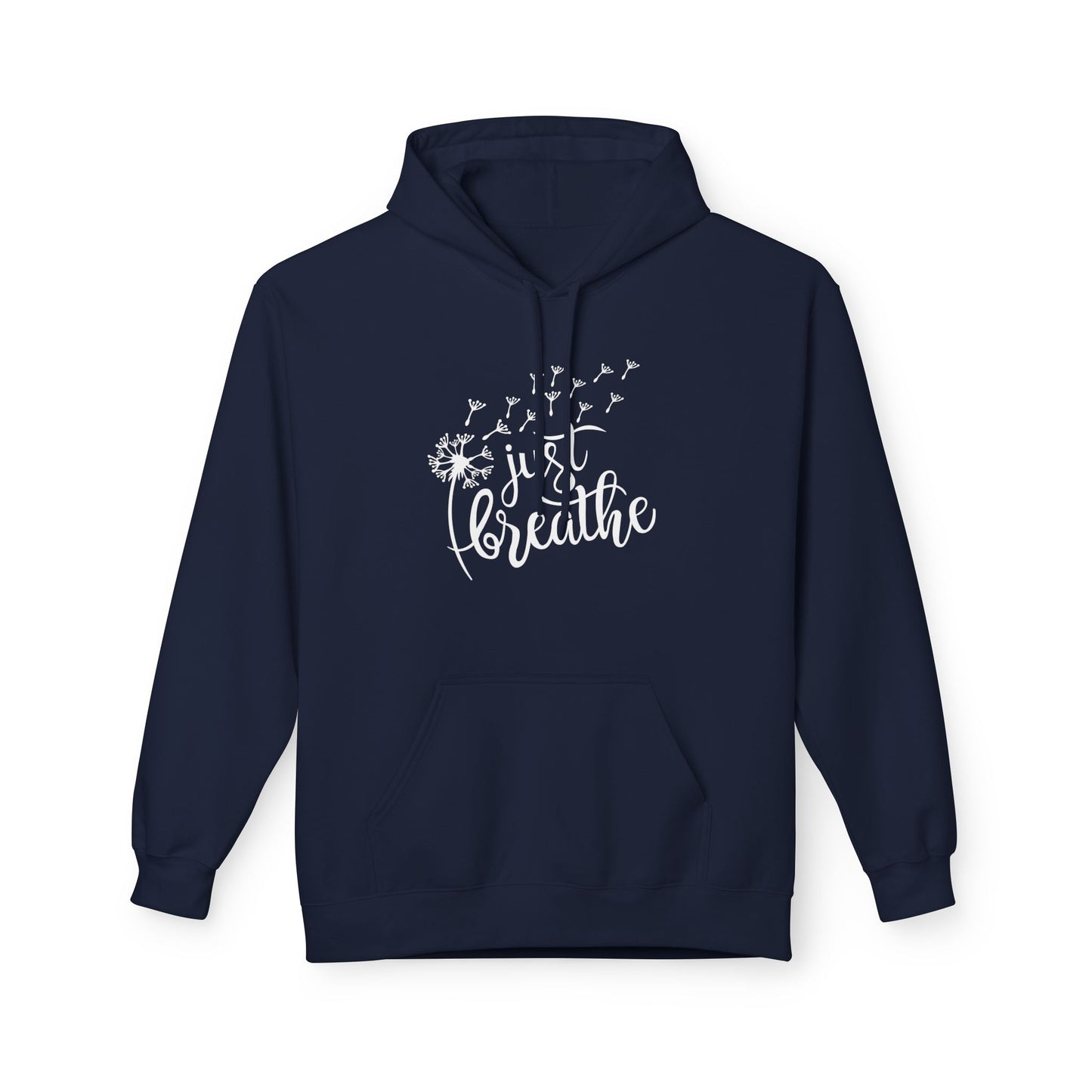 JUST BREATHE • Yoga Spruch Pusteblumenmotiv Fitness Kuschelweicher Hoodie für Damen & Herren • Baumwolle 🌿