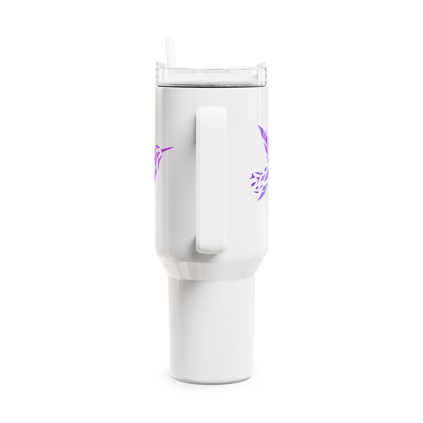 KOLIBRI COLIBRI VOGEL KLEIN SÜß NIEDLICH LILA VIOLET • Tumbler mit Henkel & Strohhalm • XXL Reisebecher 1,2L