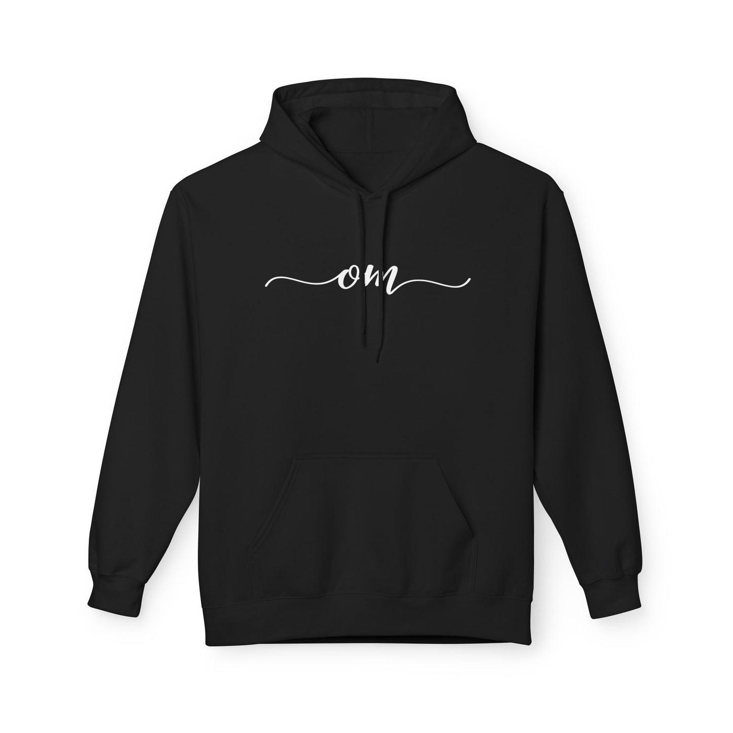 OM OHM SCHRIFTZUG YOGA MANTRA • Fleece Hoodie für Damen & Herren • Baumwolle 🌿
