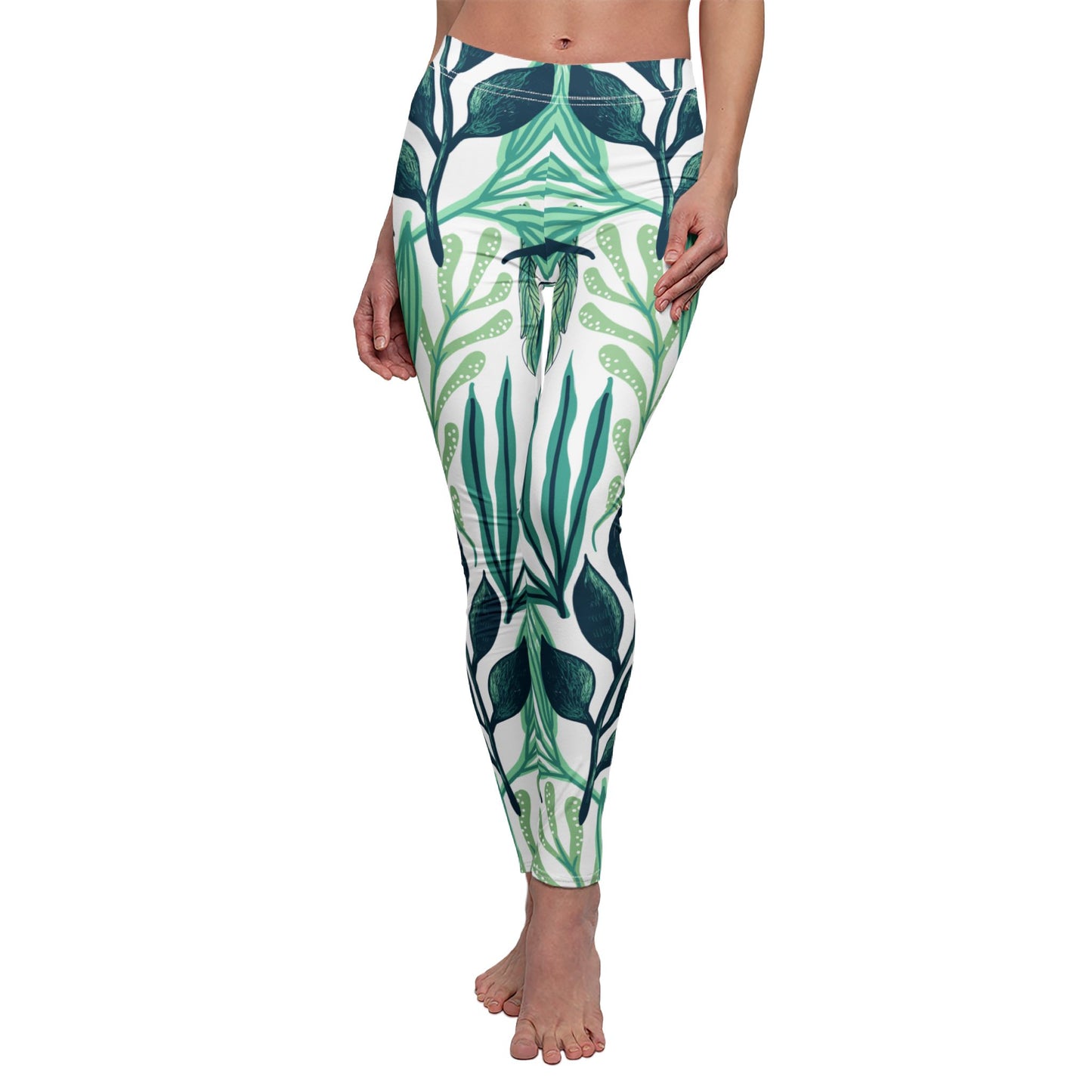 FLORALES PFLANZENMUTER BLUMENBLÄTTER DESIGN Außergewöhnlich Extravagant Elegant • Naturliebhaberin Damen-Leggings für Gärtnerin • Beste Leggings für Sport & Alltag