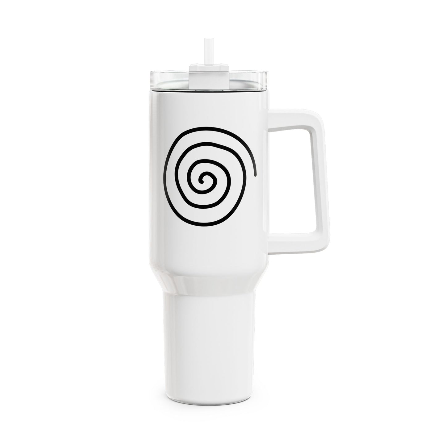 SPIRALE SPIRITUELLES SYMBOL • Tumbler mit Henkel & Strohhalm • XXL Reisebecher 1,2L - YOGA SANTA