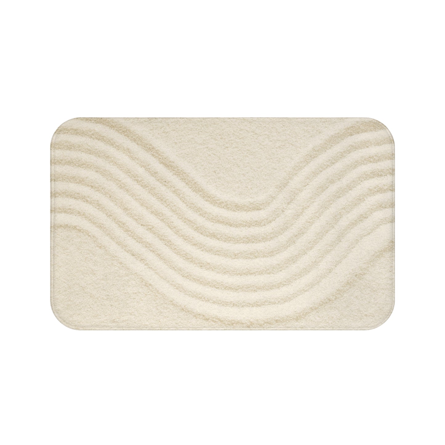 ZEN GARTEN SAND STRAND MOTIV • Badvorleger BEIGE / Fussmatte / Badteppich EXTRA Weich • 43 x 61 cm & 53 x 86 cm