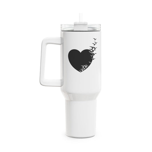 HERZ MIT VÖGELN - Tumbler, 40oz  • Liebesbeweis Geschenk, LOVE Liebesbotschaft