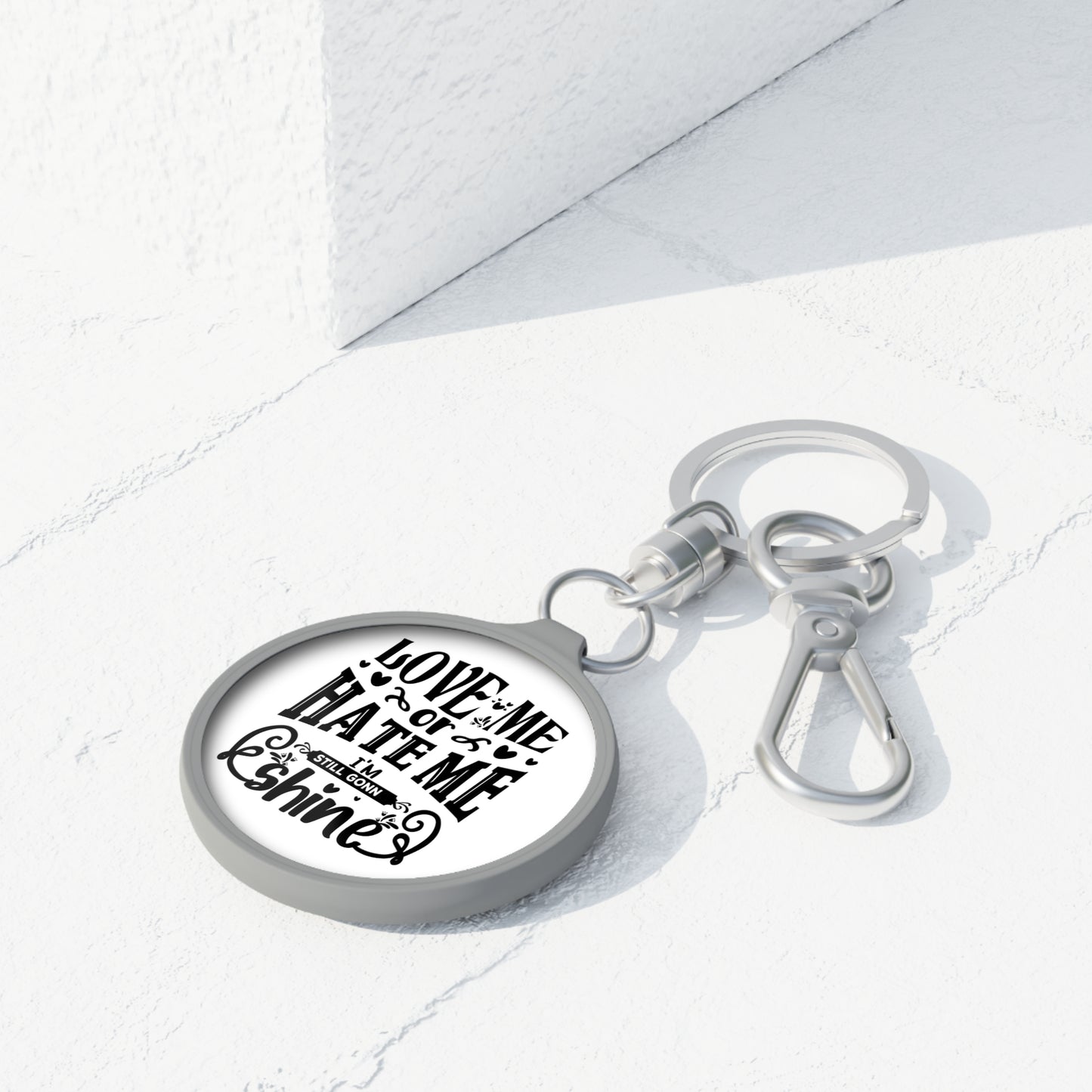 LOVE ME OR HATE ME - I AM STILL GONNA SHINE • Edler Luxus Schlüsselanhänger mit Karabiner für Frauen & Männer
