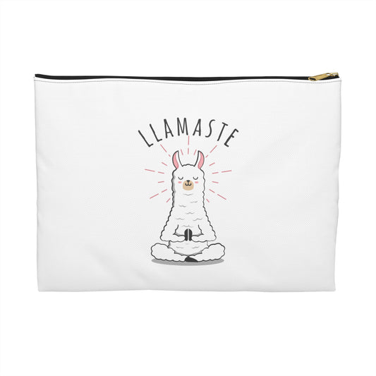 LLAMASTE LAMA NAMASTE YOGA SPRUCH LUSTIG MEDITATION • Handtaschen Organizer Flach mit Reißverschluss • Groß & Klein
