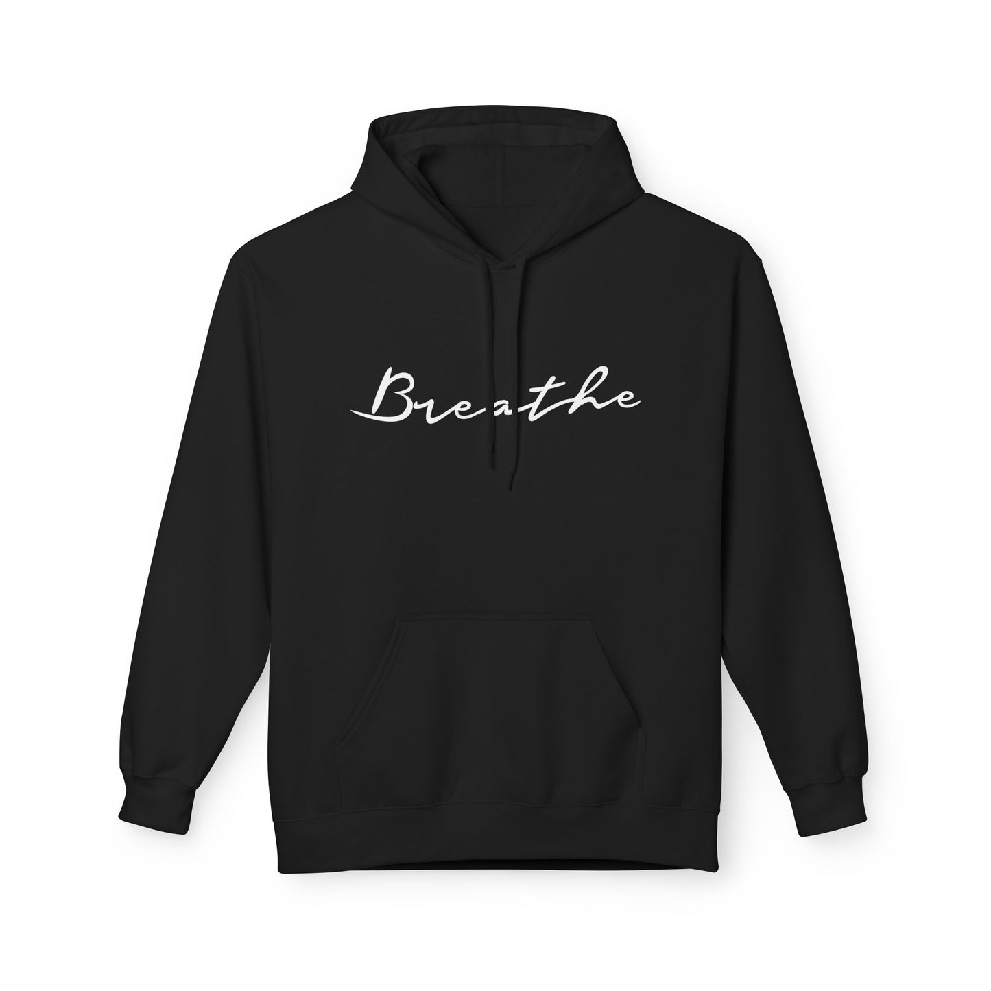 BREATHE YOGA SPRUCH ATEMMEDITATION • Minimalisitisches Design Kuschelweicher Hoodie für Damen & Herren Fitness • Baumwolle 🌿