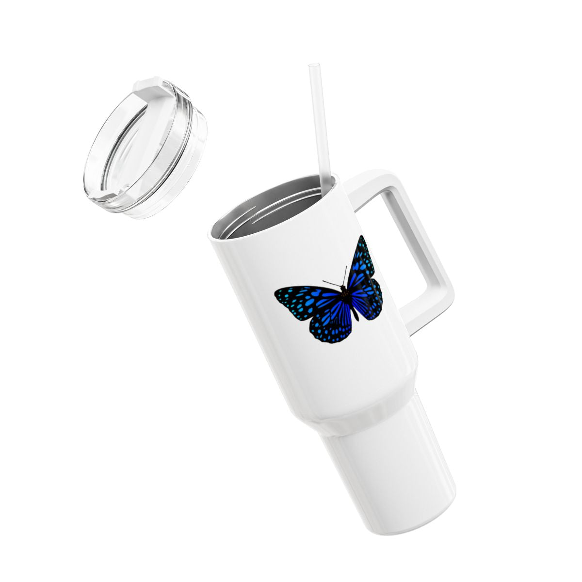 BLAUER SCHMETTERLING FALTER ÄSTHETISCH - YOGA SANTA