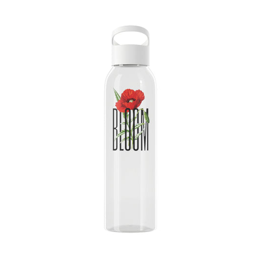 BLOOM • MOHNBLUME CLIPART BLUMENMOTIV • Wasserflasche Sky 650 ml