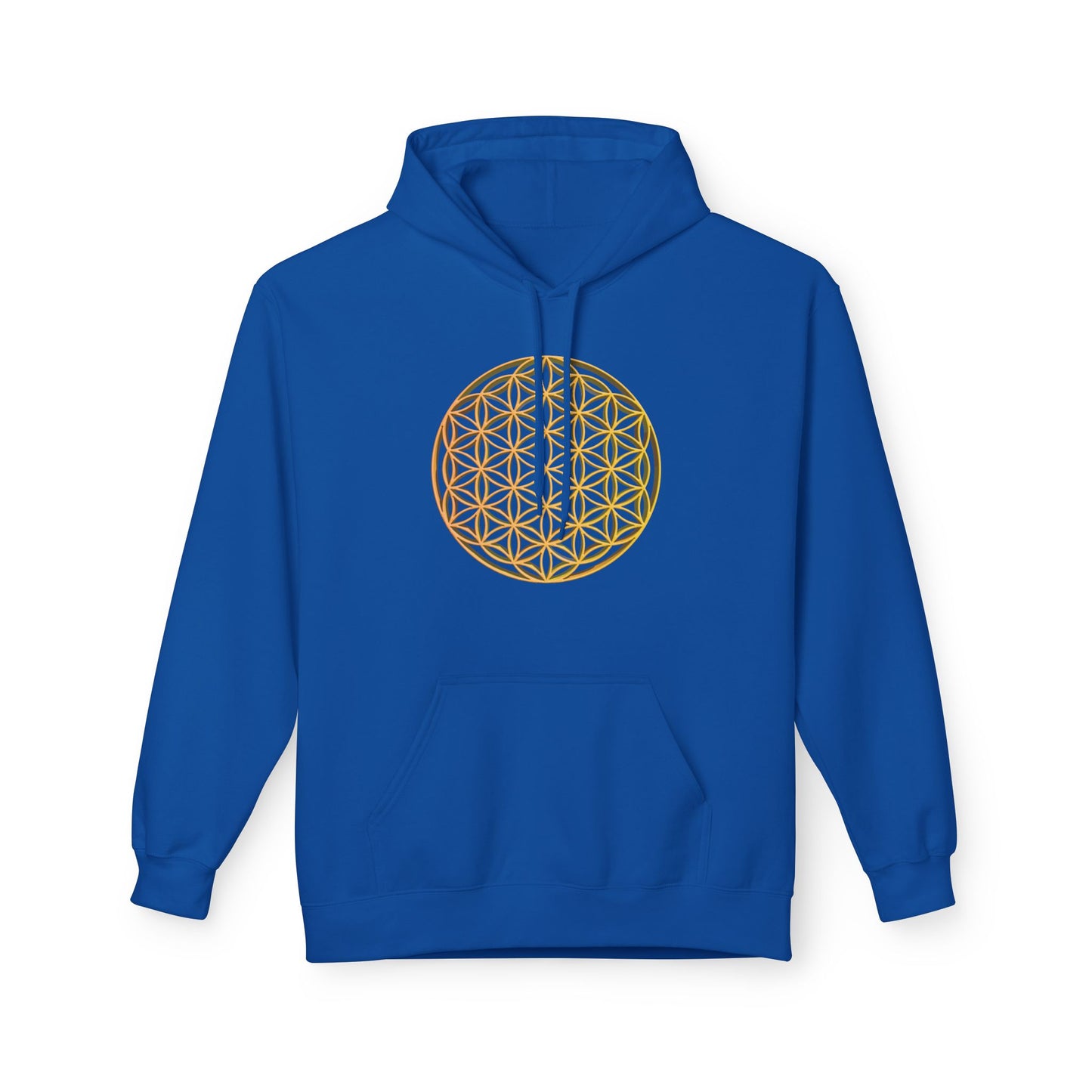 BLUME DES LEBENS SYMBOL MOTIV ZEICHEN PRINT GOLDOPTIK • Kuschelweicher Hoodie für Damen & Herren Fleece Pullover • Baumwolle 🌿