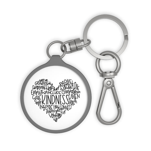 KINDNESS HERZ - LIEBEVOLLE WÖRTER • Edler Luxus Schlüsselanhänger mit Karabiner für Frauen & Männer
