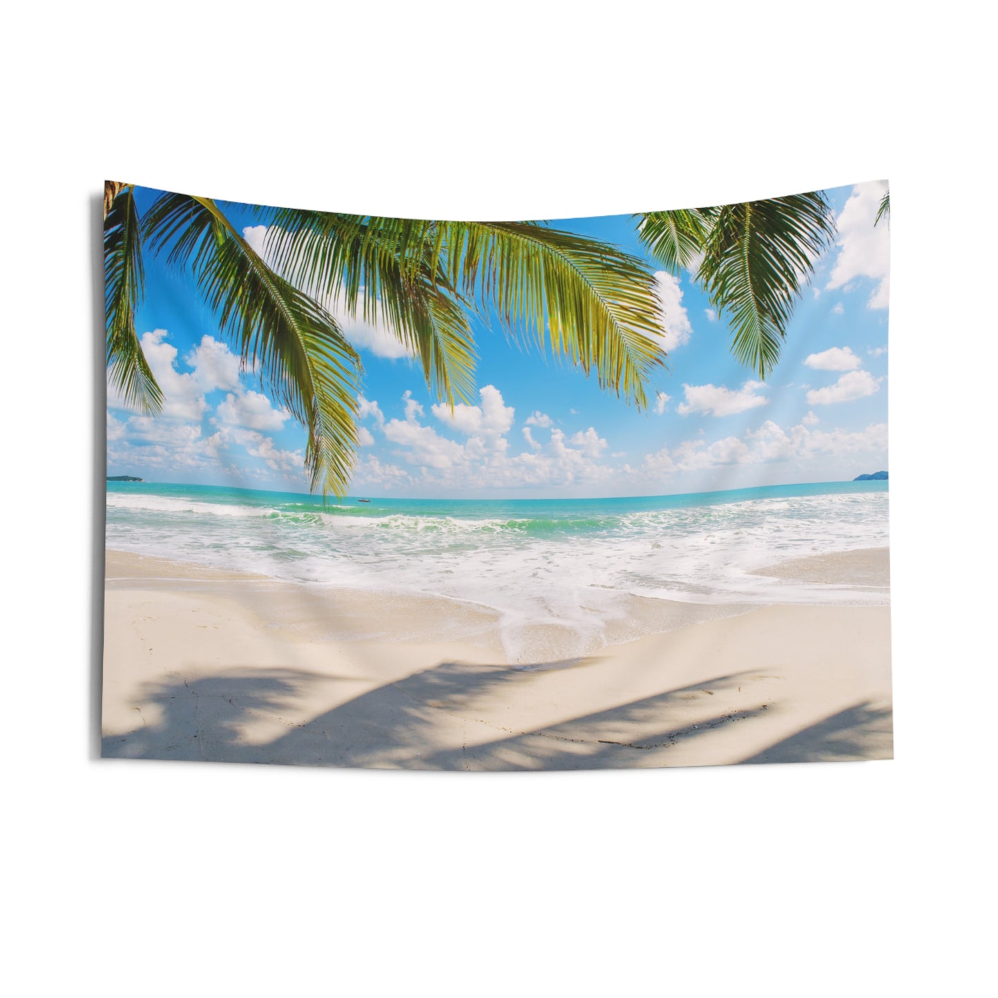 PALMEN STRAND MEER SOMMER • Urlaubsmotiv • Wandtuch • Wandttepich • Wanddekor in v. Größen bis XXL