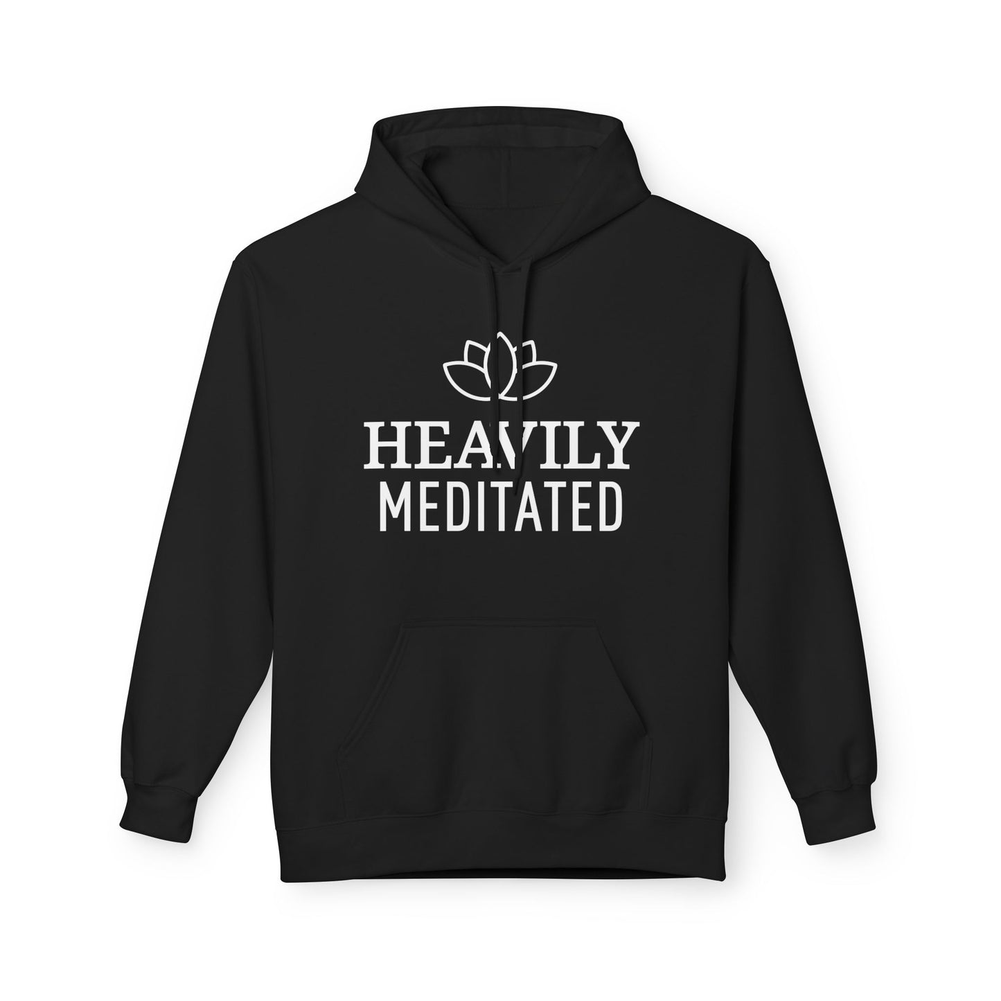 HEAVILY MEDITATED • LOTUSBLÜTE MINIMALISTISCHES DESIGN • Meditations Spruch Geschenkidee • Kuschelweicher Hoodie für Damen & Herren • Baumwolle 🌿 - YOGA SANTA