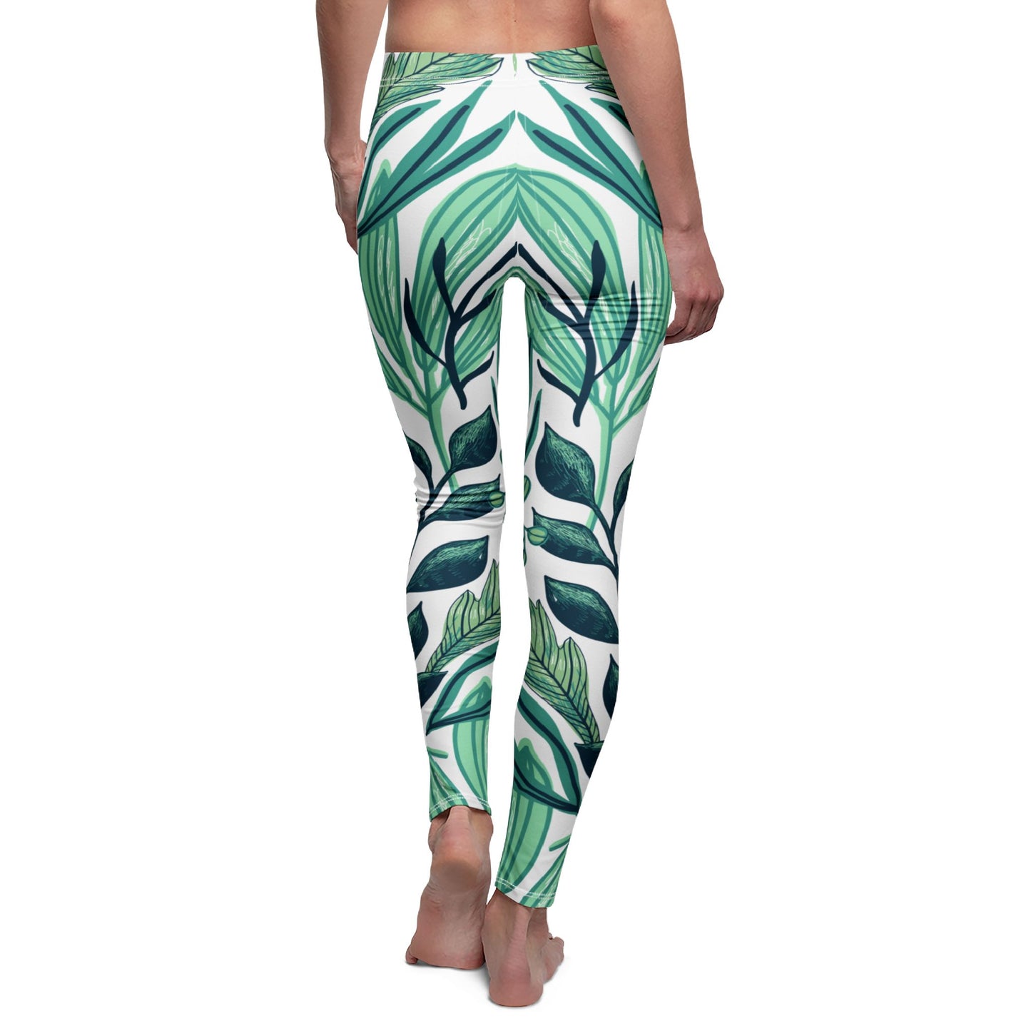 FLORALES PFLANZENMUTER BLUMENBLÄTTER DESIGN Außergewöhnlich Extravagant Elegant • Naturliebhaberin Damen-Leggings für Gärtnerin • Beste Leggings für Sport & Alltag