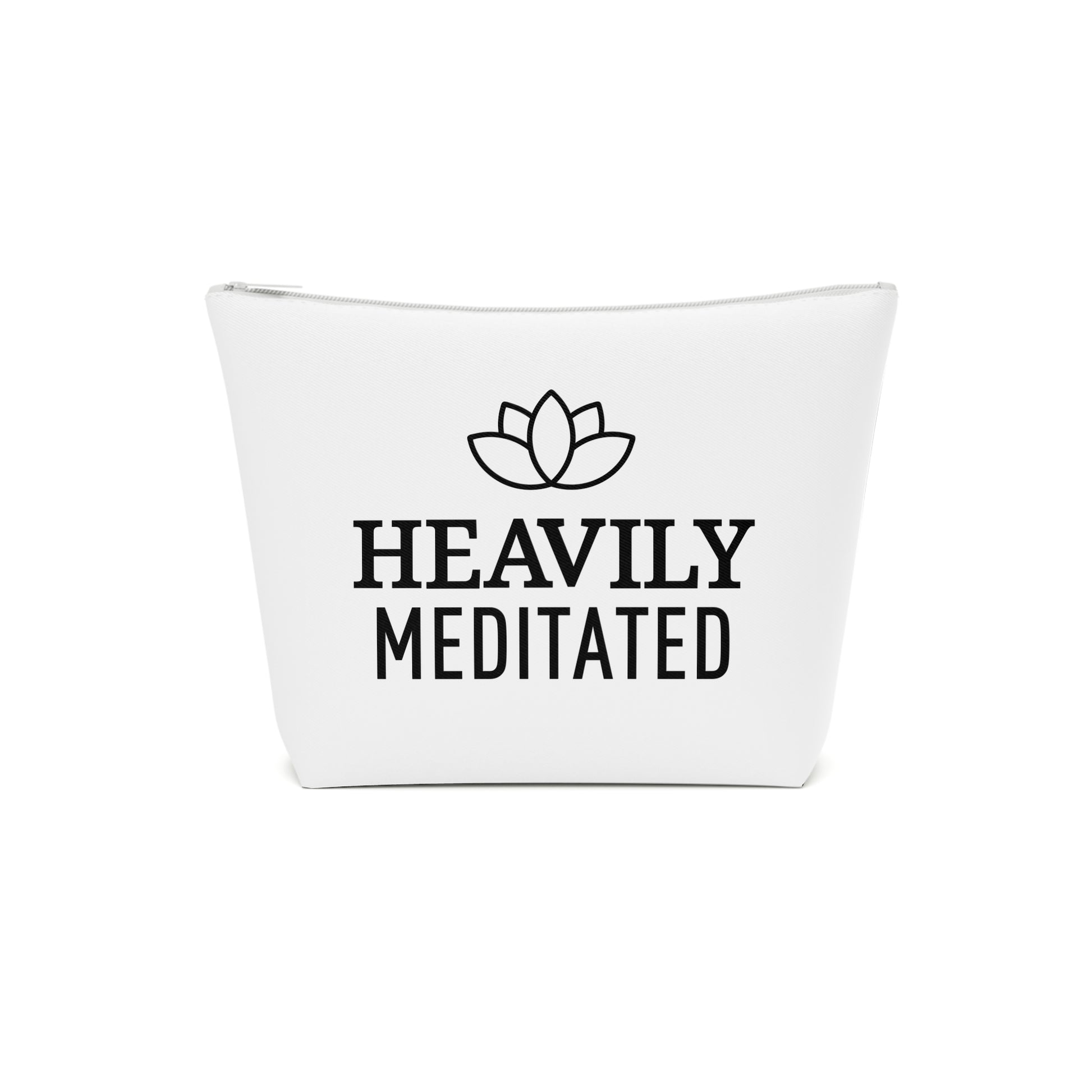 HEAVILY MEDITATED • Kosmetiktasche mit Yoga Spruch • Handtaschen Organizer • 100% Baumwolle 🌱 - YOGA SANTA