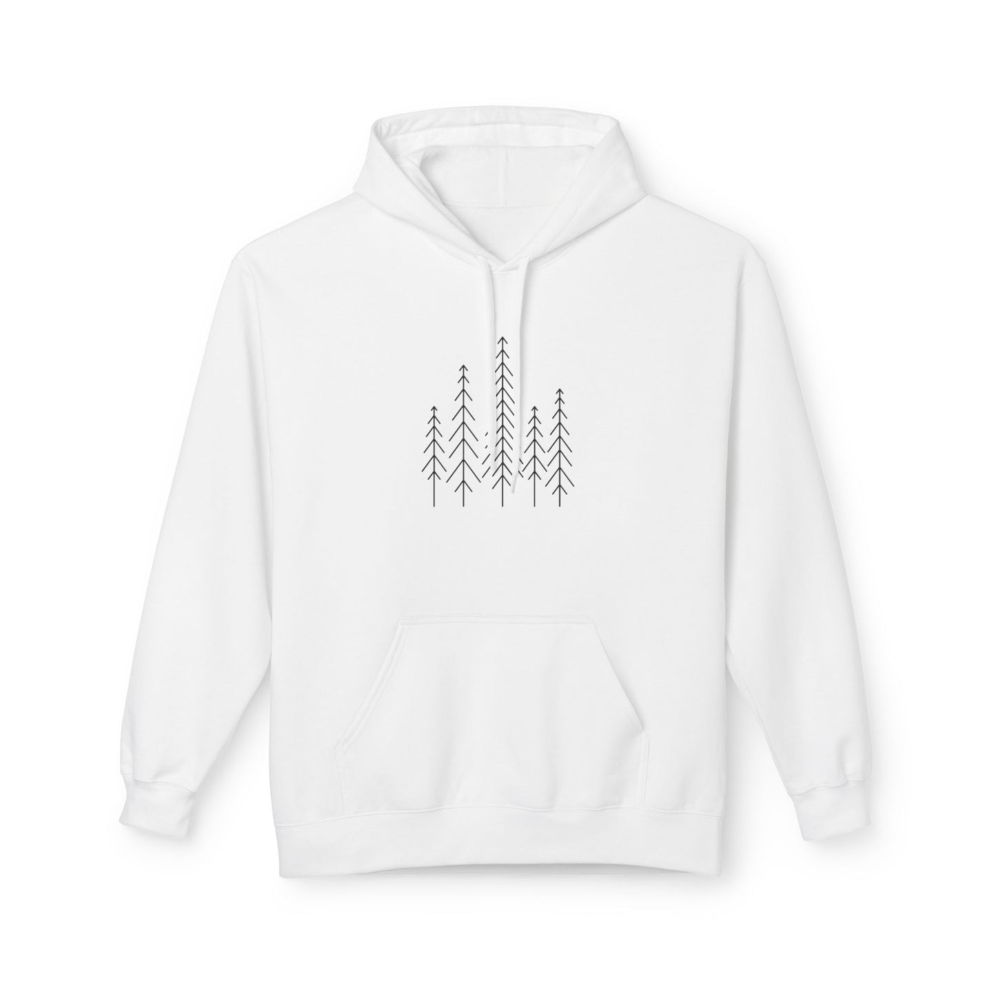 BÄUME WALD MOTIV • Minimalisitische Zeichnung • Kuscheliger Hoodie für Damen & Herren • Baumwolle 🌿