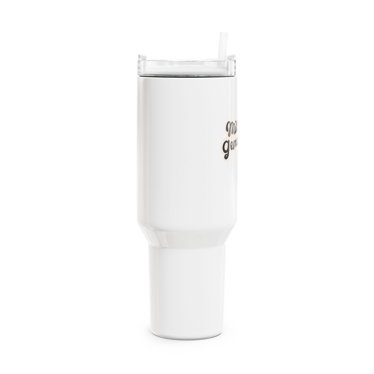MIT LIEBE GEMACHT • Liebesbeweis Geschenk, LOVE Liebesbotschaft • Tumbler mit Henkel & Strohhalm • XXL Reisebecher 1,2L - YOGA SANTA