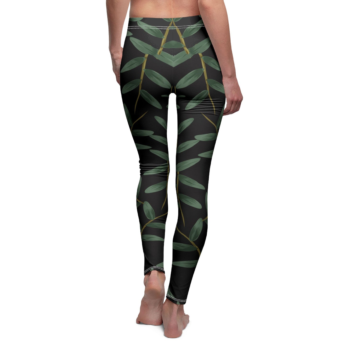 PFLANZENMOTIV DSCHUNGEL BLÄTTER Naturliebhaberin Gärtnerin • Damen-Leggings mit Print Aufdruck • Beste Leggings für Sport & Alltag