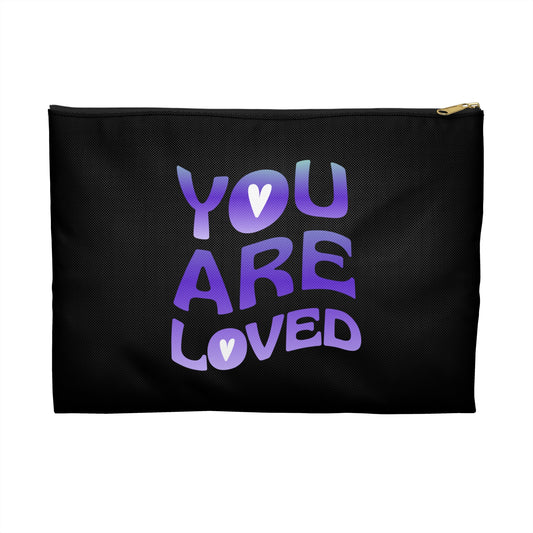 YOU ARE LOVED - Liebesnachricht, Liebesbotschaft, Liebesbeweis • Handtaschen Organizer Flach mit Reißverschluss • Groß & Klein