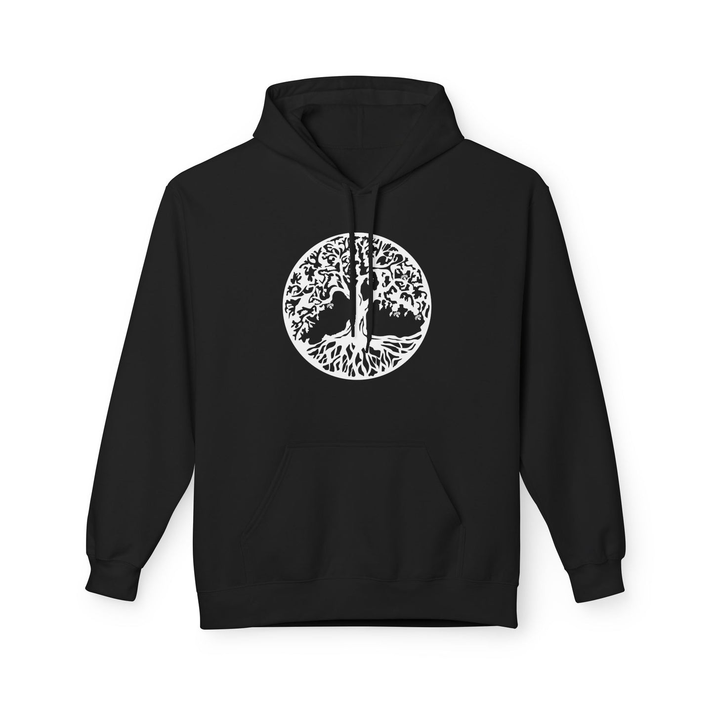 BAUM DES LEBENS SYMBOL ZEICHNUNG • Kuschelweicher Hoodie für Damen & Herren • Baumwolle 🌿
