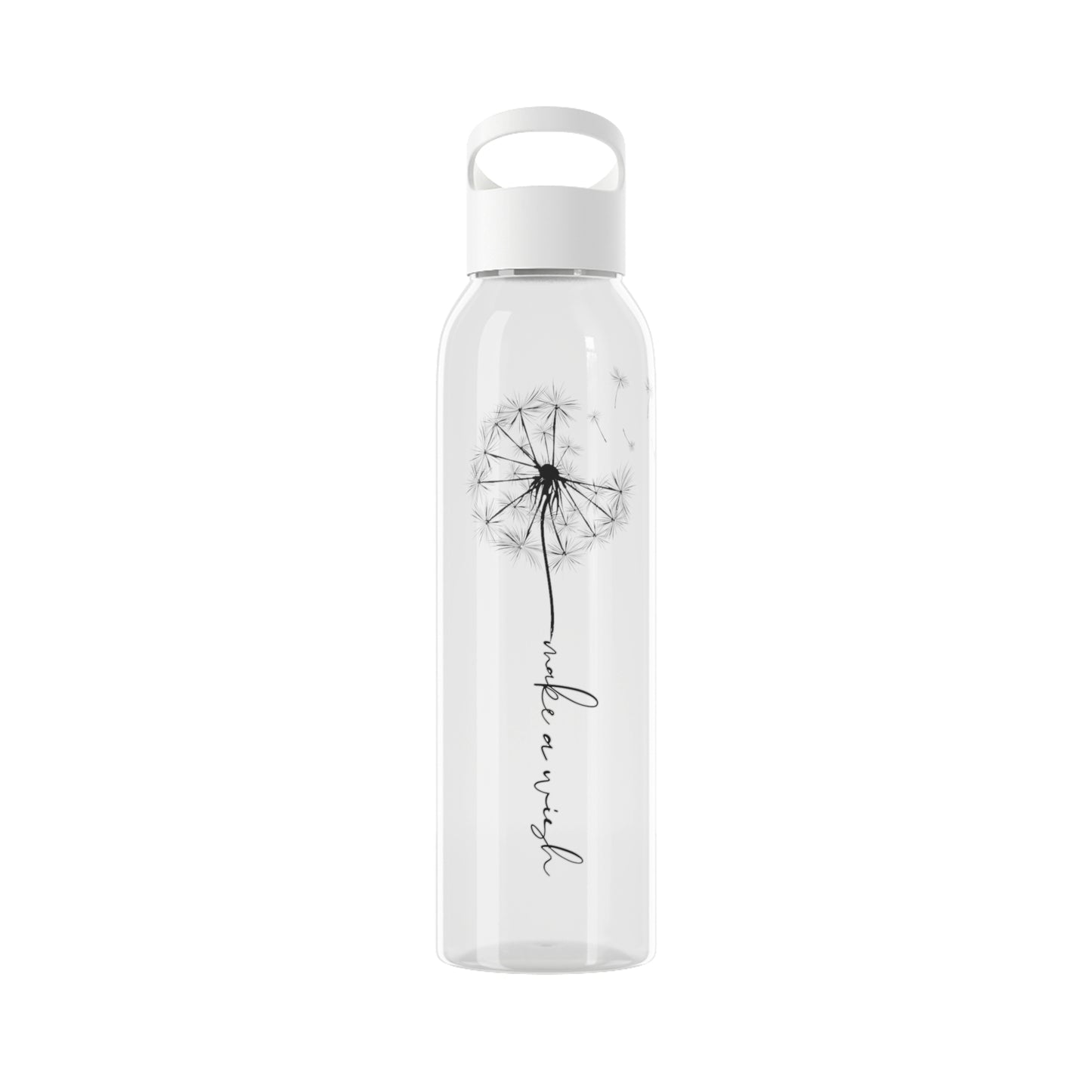 MAKE A WISH • PUSTEBLUMEN CLIPART ÄSTHETISCH • Wasserflasche Sky 650 ml