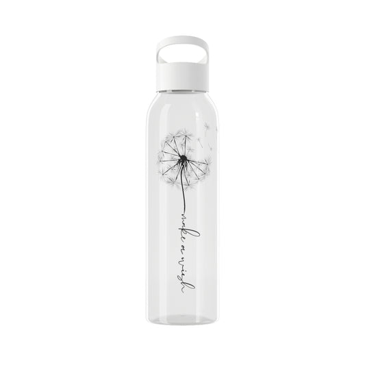 MAKE A WISH • PUSTEBLUMEN CLIPART ÄSTHETISCH • Wasserflasche Sky 650 ml