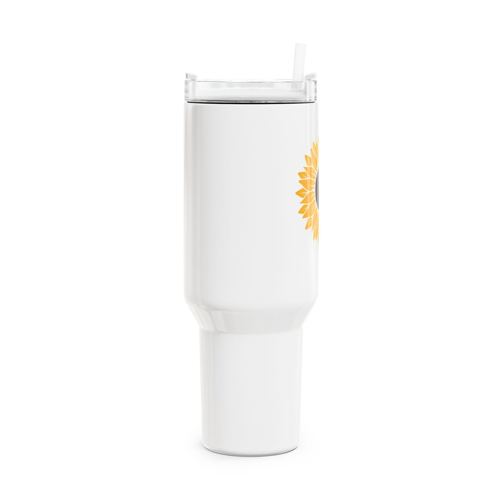 SONNENBLUME CLIPART • Tumbler mit Henkel & Strohhalm • XXL Reisebecher 1,2L - YOGA SANTA