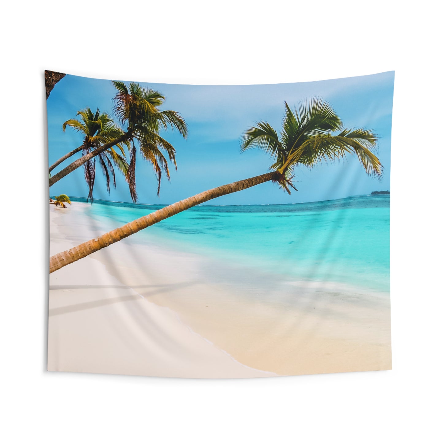 PALMEN KARIBIK STRAND • Urlaubsmotiv • Wandtuch • Wandttepich • Wanddekor in v. Größen bis XXL