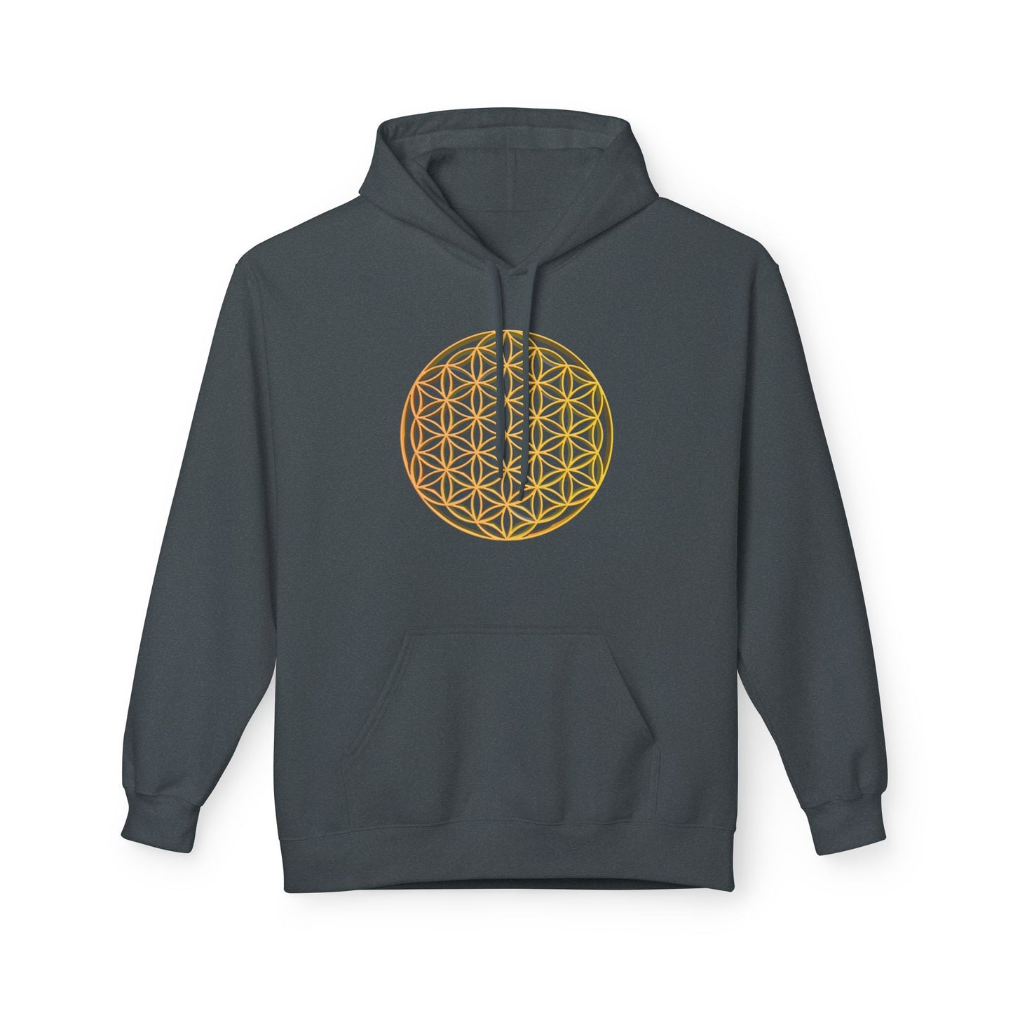 BLUME DES LEBENS SYMBOL MOTIV ZEICHEN PRINT GOLDOPTIK • Kuschelweicher Hoodie für Damen & Herren Fleece Pullover • Baumwolle 🌿