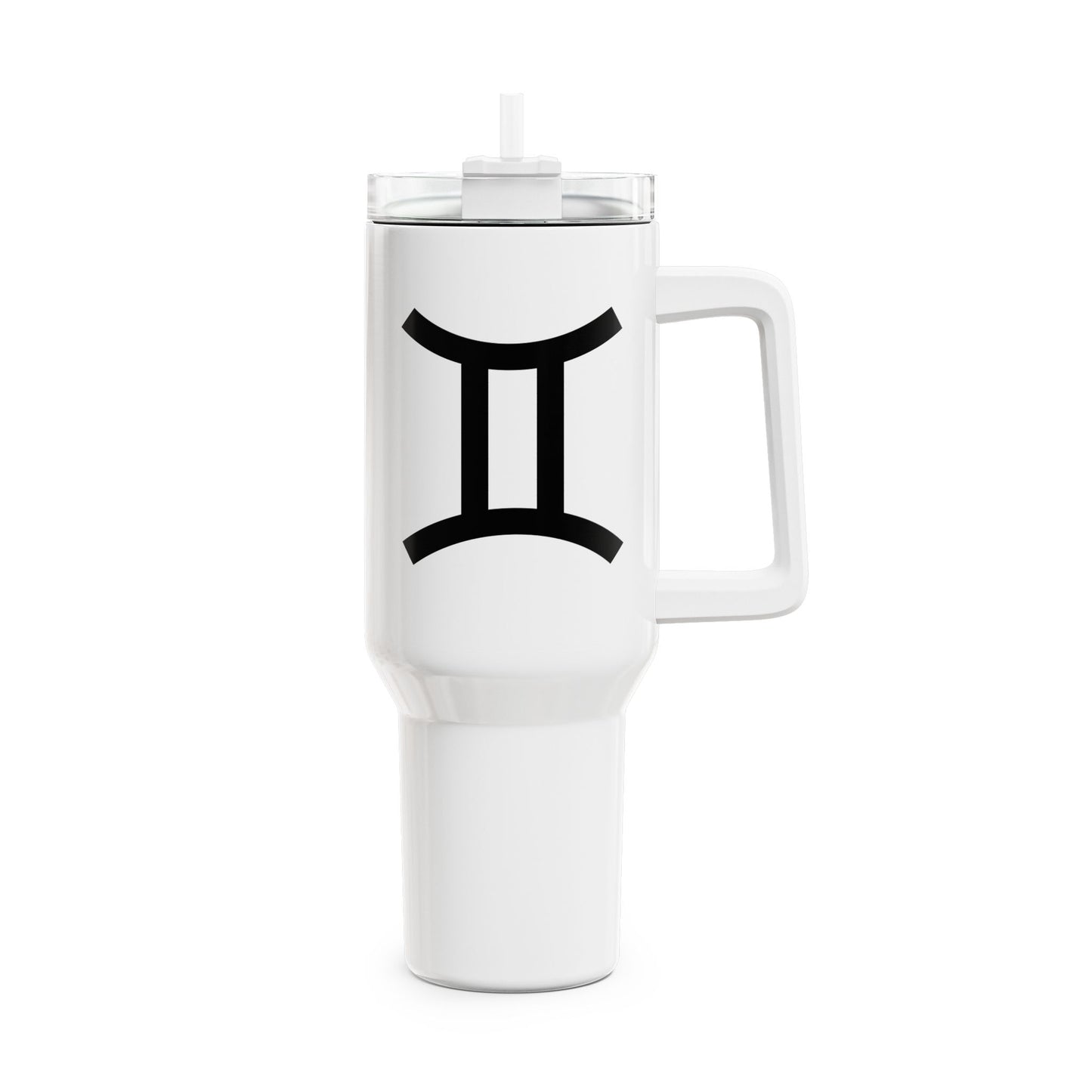 ZWILLINGE GEMINI Symbol Sternzeichen Tierkreiszeichen • Tumbler mit Henkel & Strohhalm • XXL Reisebecher 1,2L - YOGA SANTA