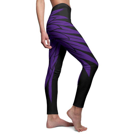 ENGELSFLÜGEL VOGELFLÜGEL Glücksengel • Damen Leggins Lila Schwarz • Beste Leggings für Sport & Freizeit