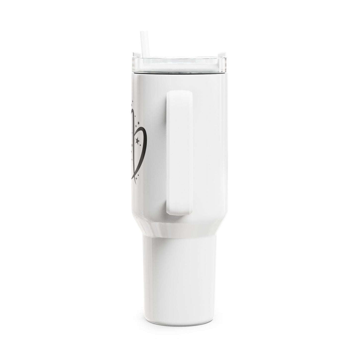 JUNGFRAU VIRGO SYMBOL STERZEICHEN • Tumbler mit Henkel & Strohhalm • XXL Reisebecher 1,2L - YOGA SANTA