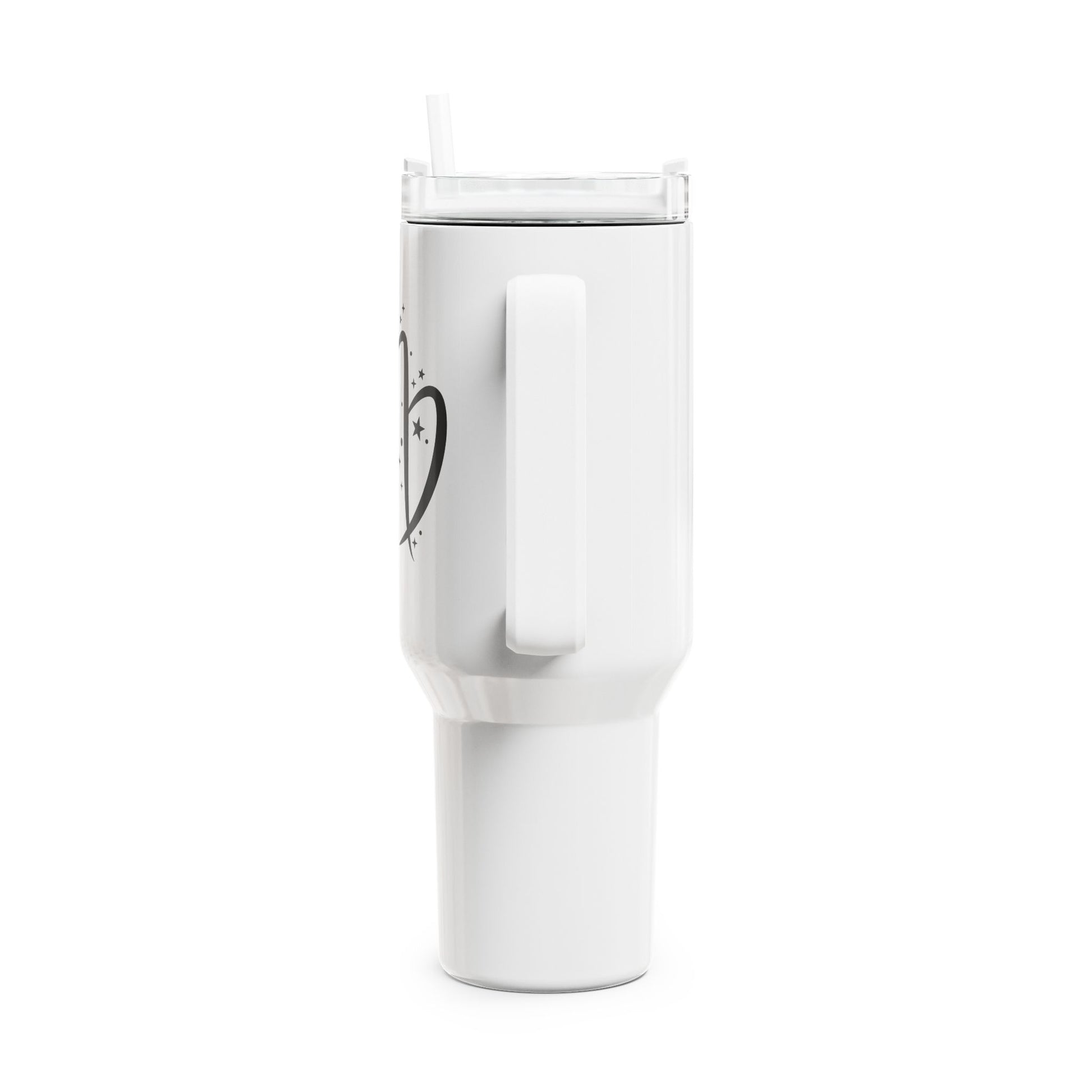 JUNGFRAU VIRGO SYMBOL STERZEICHEN • Tumbler mit Henkel & Strohhalm • XXL Reisebecher 1,2L - YOGA SANTA